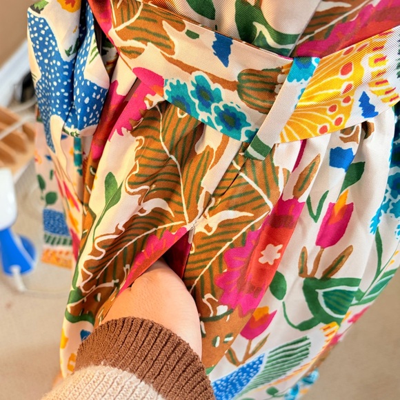 LA DoubleJ Pellicano dinner dress silk Floral Maxi size medium - Picture 6 of 8